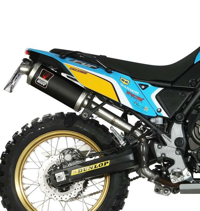 MIVV スリップオンマフラー DAKAR ブラックステンレス YAMAHA テネレ700 (2019-2024) | Y.064.LDKB